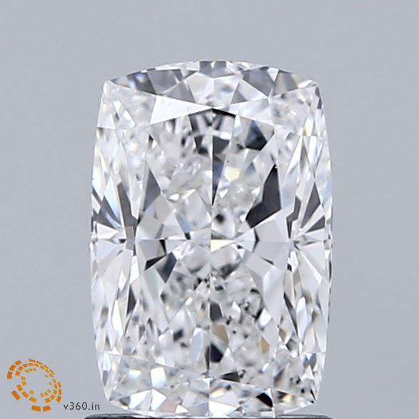 1.51 Carat Cushion Lab Grown Diamond, Excellent Polish, D Color, VS1 Clarity