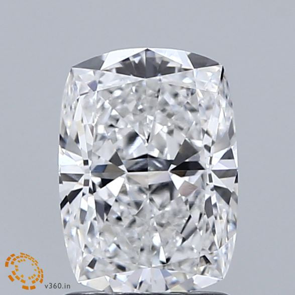 1.52 Carat Cushion Lab Grown Diamond, Excellent Polish, D Color, VVS2 Clarity