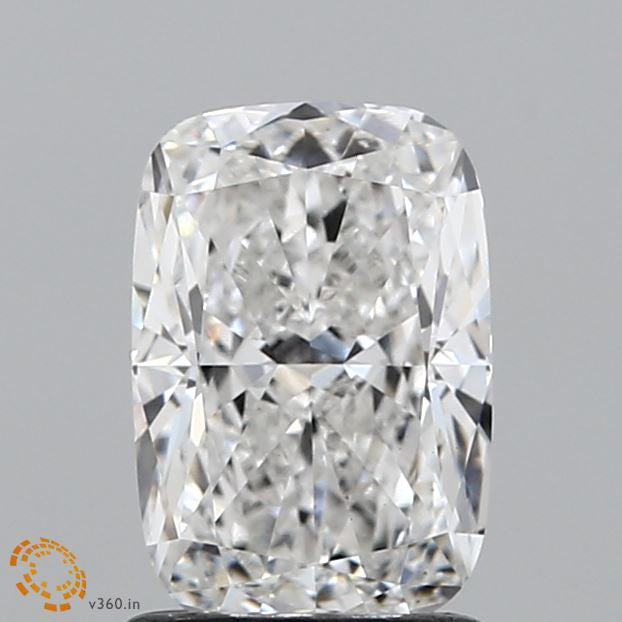 1.52 Carat Cushion Lab Grown Diamond, Excellent Polish, F Color, VS1 Clarity