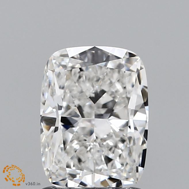 1.53 Carat Cushion Lab Grown Diamond, Excellent Polish, E Color, VS1 Clarity