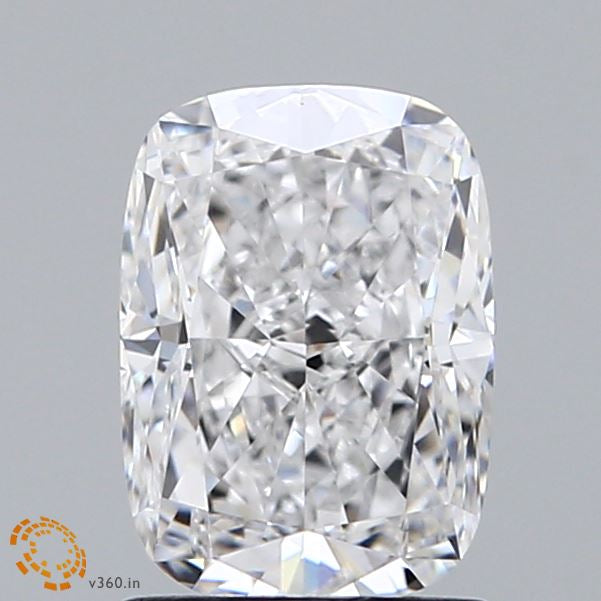 1.54 Carat Cushion Lab Grown Diamond, Excellent Polish, E Color, VVS1 Clarity