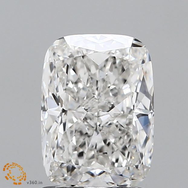 1.55 Carat Cushion Lab Grown Diamond, Excellent Polish, F Color, VS1 Clarity