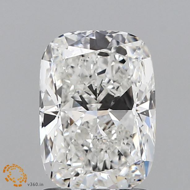 1.56 Carat Cushion Lab Grown Diamond, Excellent Polish, F Color, VS2 Clarity