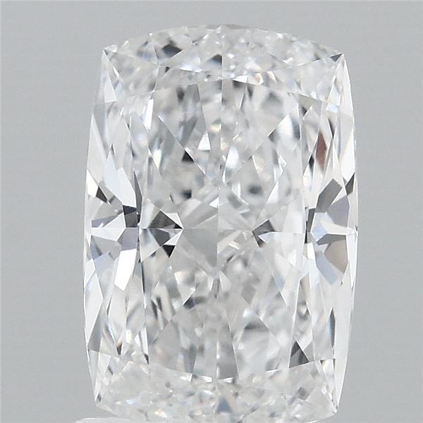 1.59 Carat Cushion Lab Grown Diamond, Excellent Polish, D Color, VVS1 Clarity