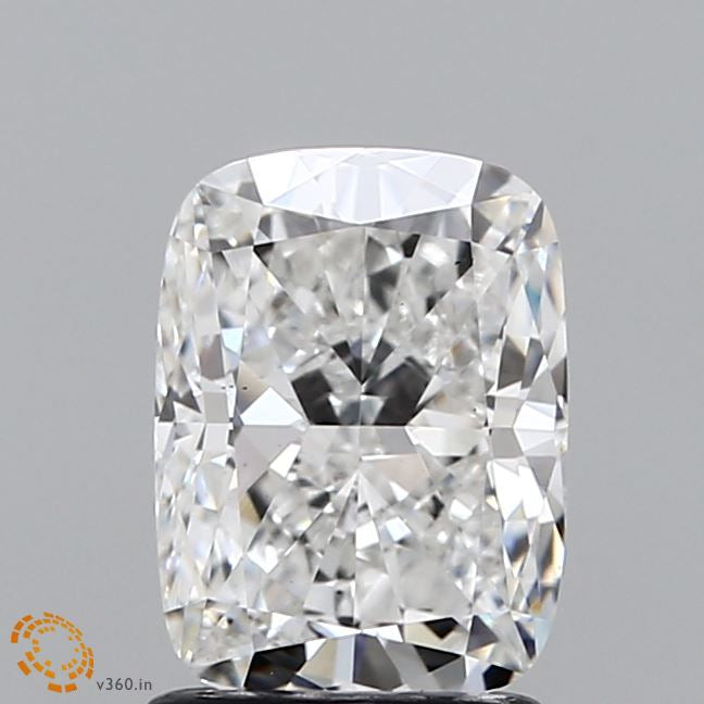 1.63 Carat Cushion Lab Grown Diamond, Excellent Polish, E Color, VS1 Clarity