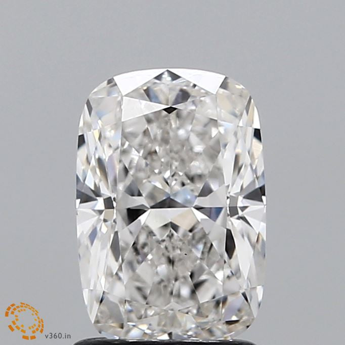 1.63 Carat Cushion Lab Grown Diamond, Excellent Polish, F Color, VS1 Clarity