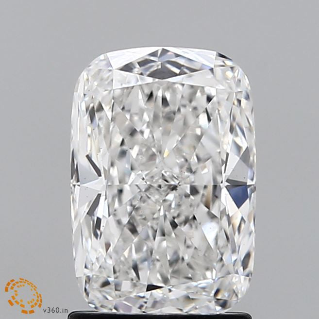 1.66 Carat Cushion Lab Grown Diamond, Excellent Polish, E Color, VS2 Clarity
