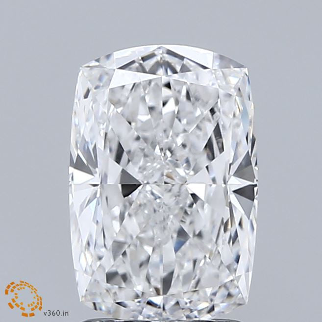 2.00 Carat Cushion Lab Grown Diamond, Excellent Polish, D Color, VVS1 Clarity
