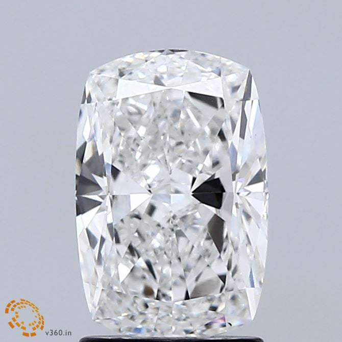 2.00 Carat Cushion Lab Grown Diamond, Excellent Polish, E Color, VS1 Clarity