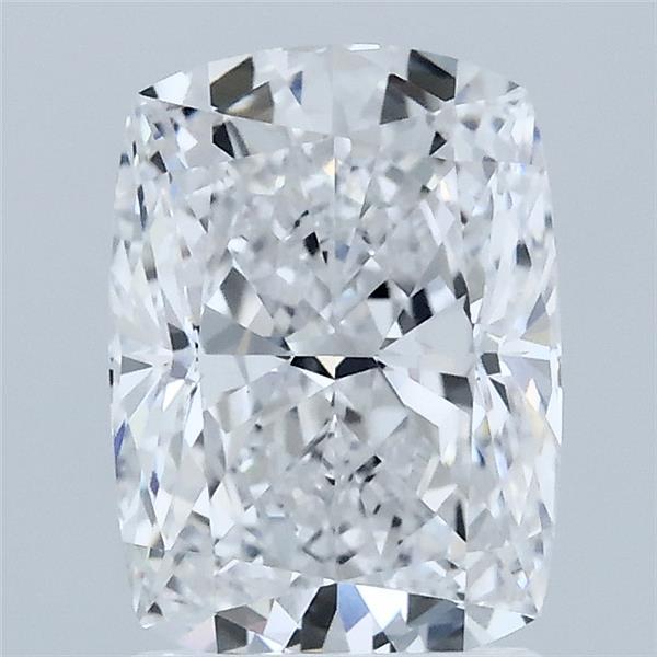 2.02 Carat Cushion Lab Grown Diamond, Excellent Polish, D Color, VVS2 Clarity