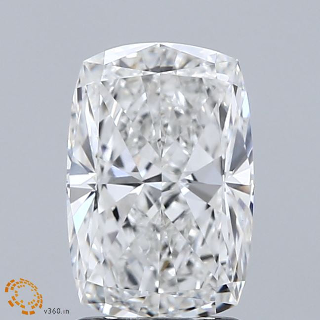 2.02 Carat Cushion Lab Grown Diamond, Excellent Polish, F Color, VVS2 Clarity