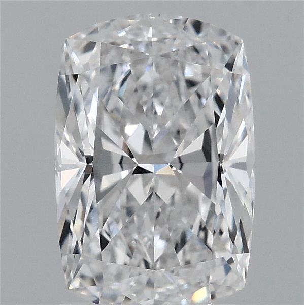 2.03 Carat Cushion Lab Grown Diamond, Excellent Polish, D Color, VVS2 Clarity