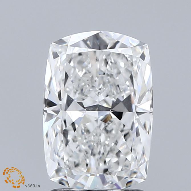 2.04 Carat Cushion Lab Grown Diamond, Excellent Polish, E Color, VVS2 Clarity