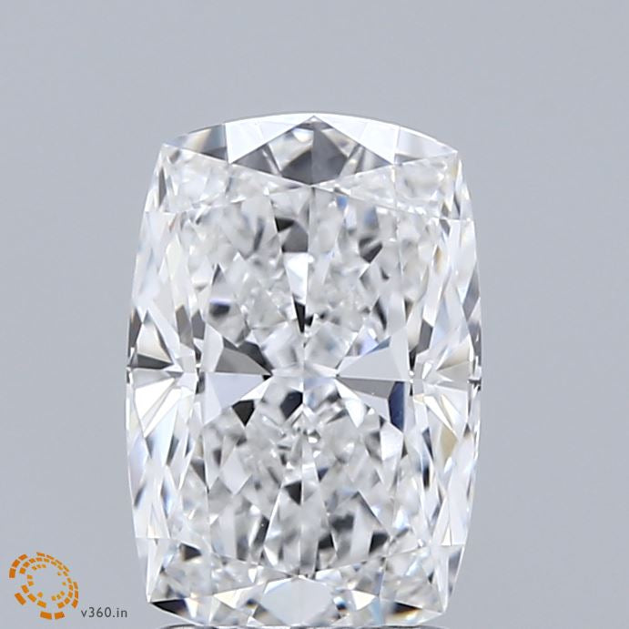 2.08 Carat Cushion Lab Grown Diamond, Excellent Polish, E Color, VVS2 Clarity