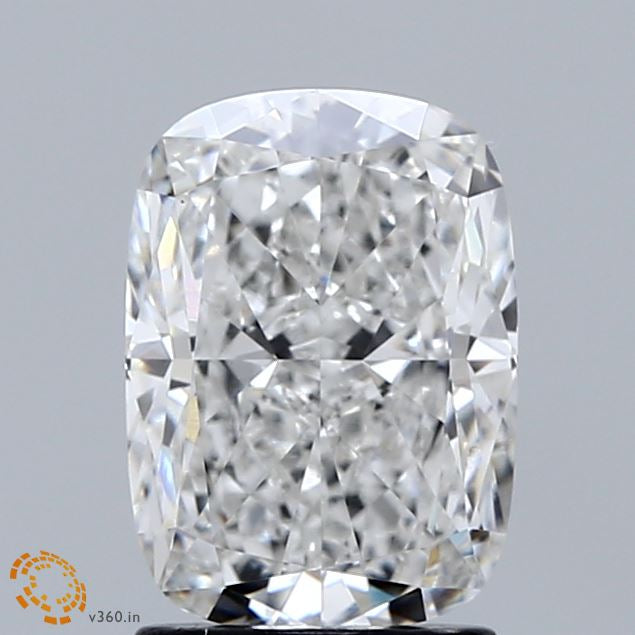 2.09 Carat Cushion Lab Grown Diamond, Excellent Polish, F Color, VVS2 Clarity