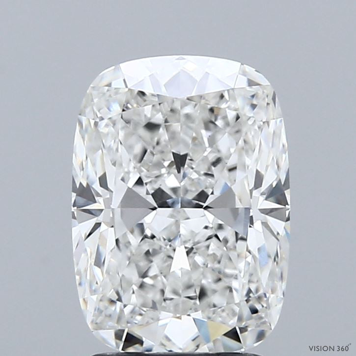 2.58 Carat Cushion Lab Grown Diamond, Excellent Polish, E Color, VVS2 Clarity