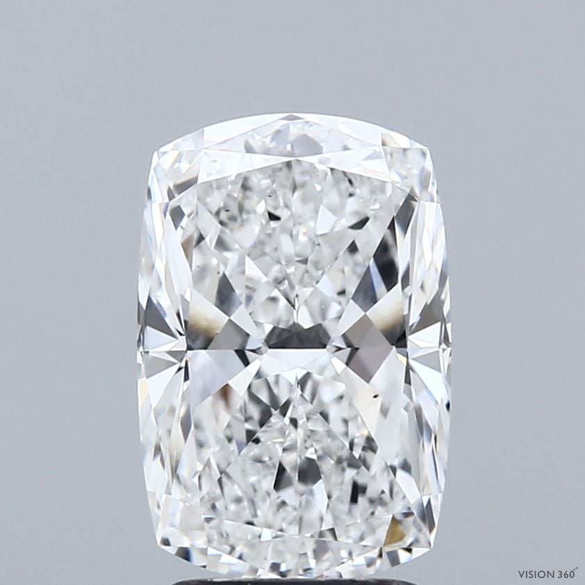 3.00 Carat Cushion Lab Grown Diamond, Excellent Polish, D Color, VS1 Clarity