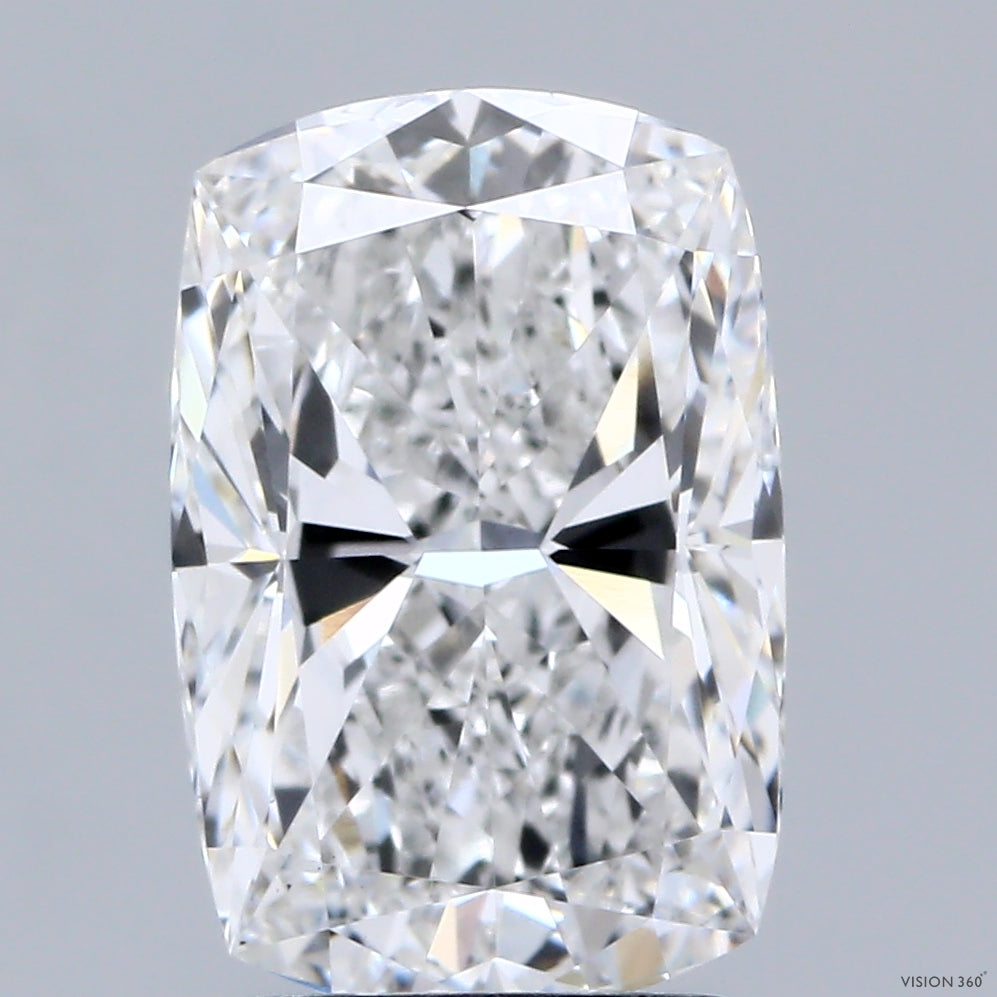 3.01 Carat Cushion Lab Grown Diamond, Excellent Polish, E Color, VS1 Clarity