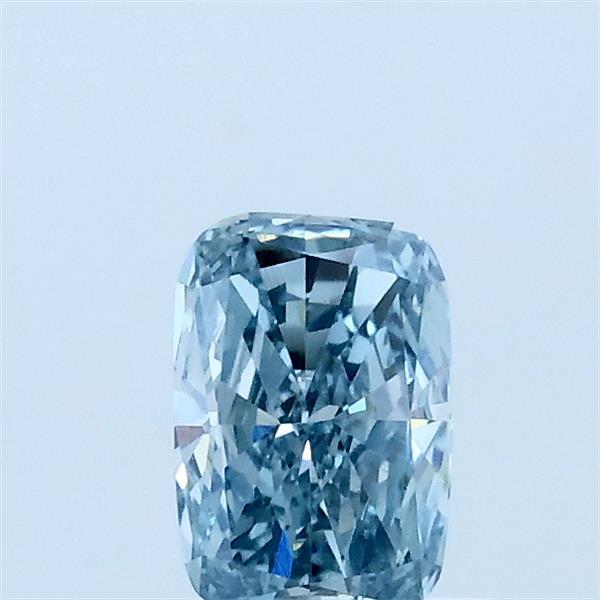 0.46 Carat Cushion Lab Grown Diamond, Fancy Greenish Blue Color, VS1 Clarity