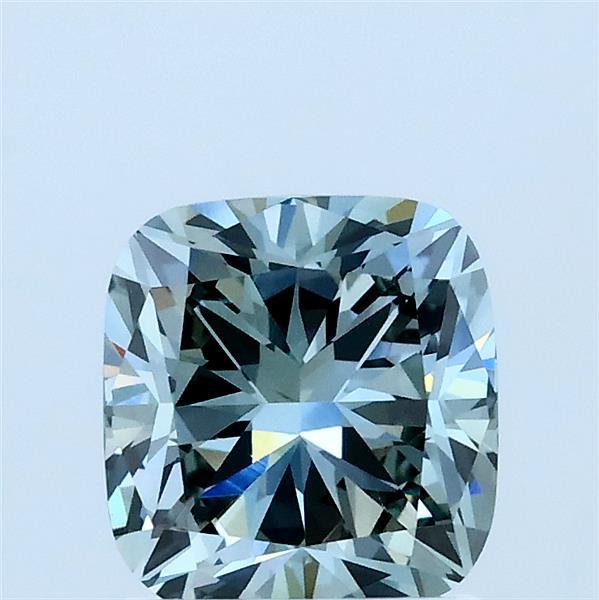 1.51 Carat Cushion Lab Grown Diamond, Fancy Green Color, VS2 Clarity