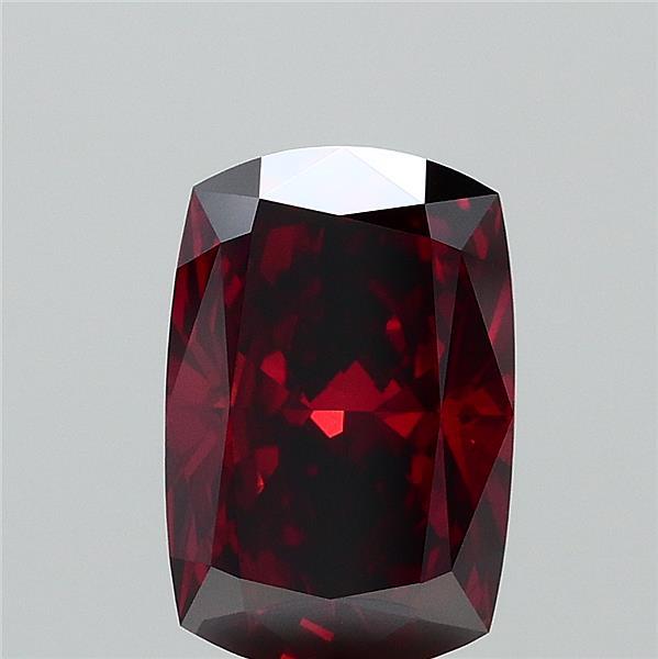 2.03 Carat Cushion Lab Grown Diamond, Fancy Intense Brownish Orange Color, VS1 Clarity