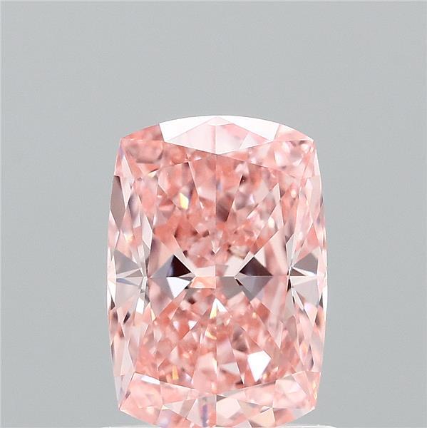 1.19 Carat Cushion Lab Grown Diamond, Fancy Vivid Pink Color, VVS1 Clarity