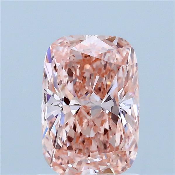 1.14 Carat Cushion Lab Grown Diamond, Fancy Vivid Pink Color, VS1 Clarity