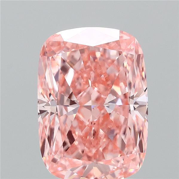 2.07 Carat Cushion Lab Grown Diamond, Fancy Vivid Pink Color, VVS2 Clarity
