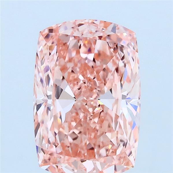 2.08 Carat Cushion Lab Grown Diamond, Fancy Vivid Pink Color, VVS2 Clarity