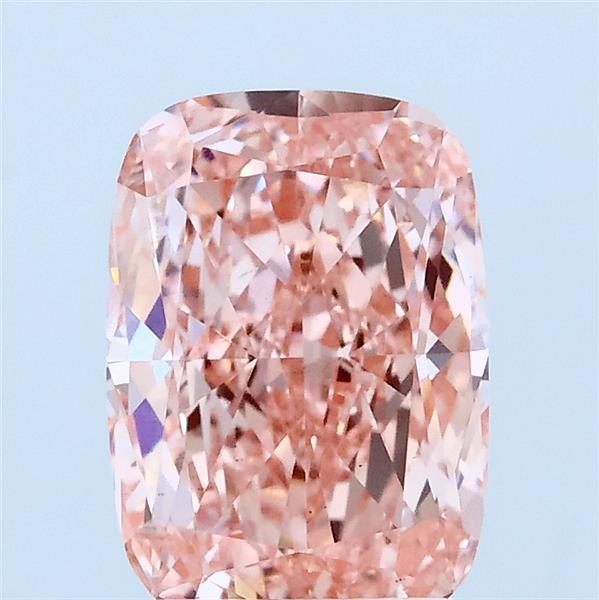2.02 Carat Cushion Lab Grown Diamond, Fancy Vivid Pink Color, VS2 Clarity