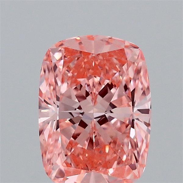 1.02 Carat Cushion Lab Grown Diamond, Fancy Vivid Pink Color, VS1 Clarity