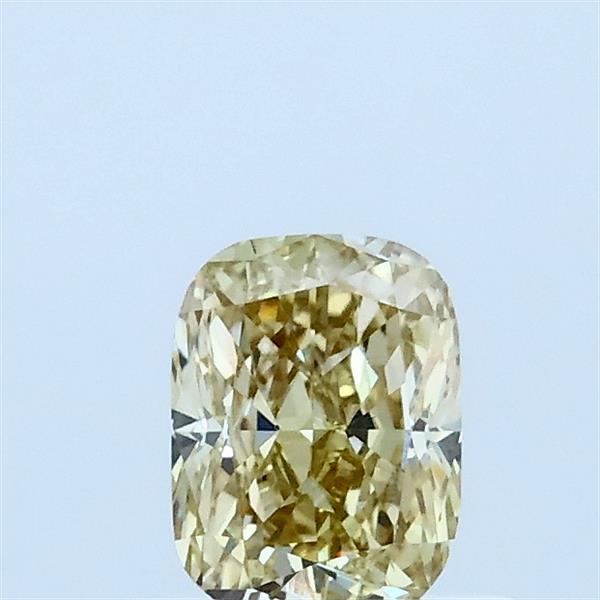 0.52 Carat Cushion Lab Grown Diamond, Fancy Light Yellow Color, VS1 Clarity