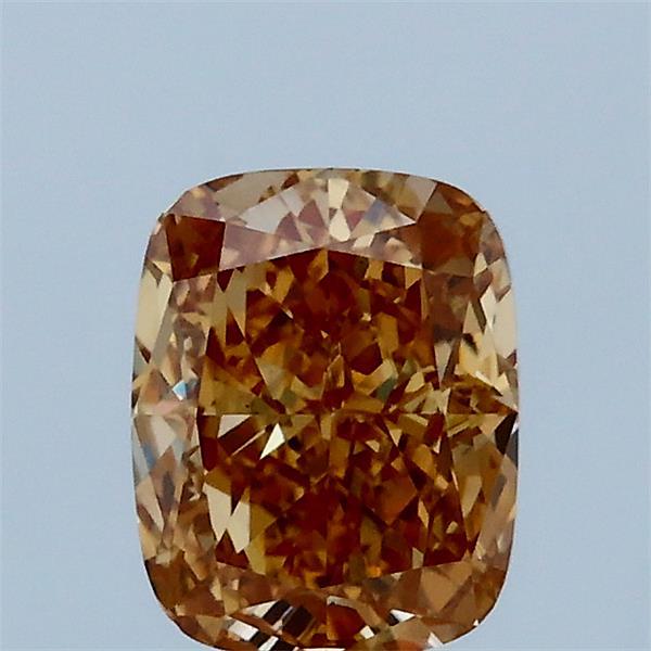 1.02 Carat Cushion Lab Grown Diamond, Fancy Brown Yellow Color, VS1 Clarity