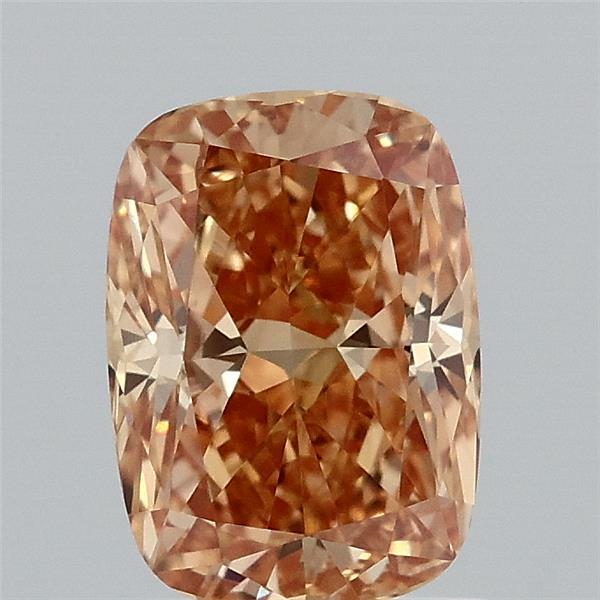 1.51 Carat Cushion Lab Grown Diamond, Fancy Intense Yellow Color, VS1 Clarity