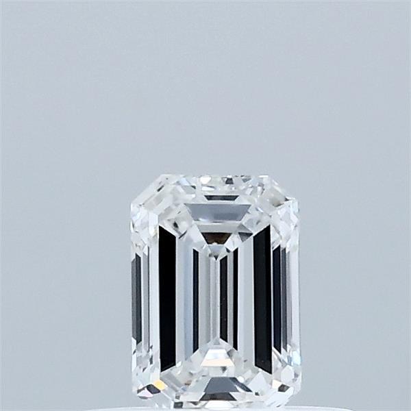 0.39 Carat Emerald Lab Grown Diamond, Very Good Polish, D Color, VVS2 Clarity