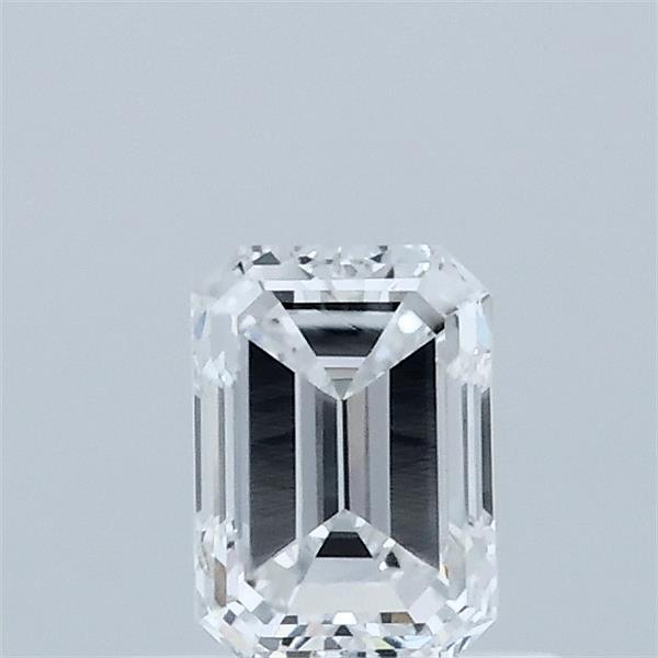 0.54 Carat Emerald Lab Grown Diamond, Very Good Polish, D Color, VVS2 Clarity