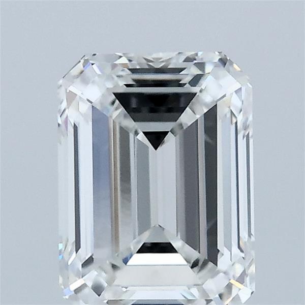 1.52 Carat Emerald Lab Grown Diamond, Excellent Polish, E Color, VVS1 Clarity