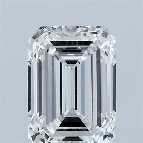 1.56 Carat Emerald Lab Grown Diamond, Excellent Polish, F Color, VVS2 Clarity