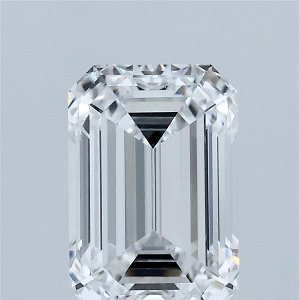 1.58 Carat Emerald Lab Grown Diamond, Excellent Polish, D Color, VVS2 Clarity