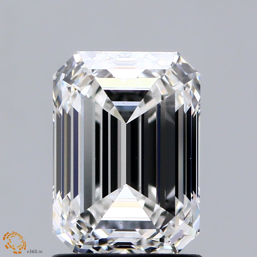 1.89 Carat Emerald Lab Grown Diamond, Excellent Polish, E Color, VS1 Clarity