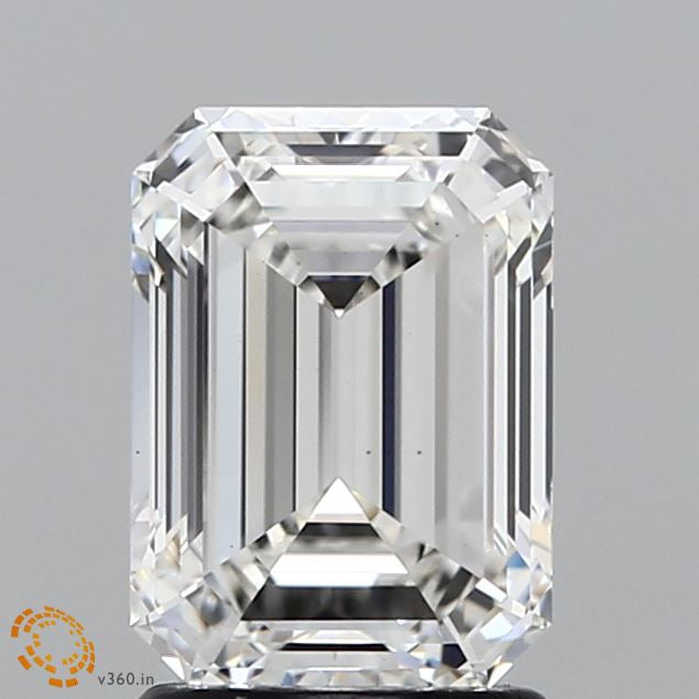 1.94 Carat Emerald Lab Grown Diamond, Excellent Polish, F Color, VS1 Clarity