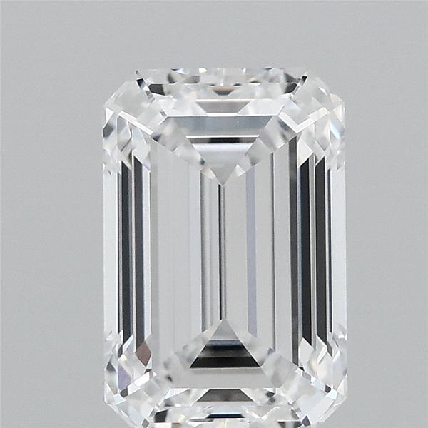 1.97 Carat Emerald Lab Grown Diamond, Excellent Polish, D Color, VVS1 Clarity