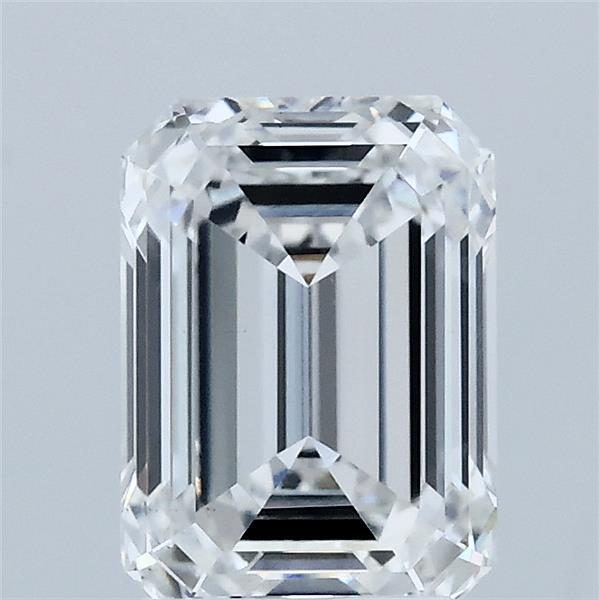 2.00 Carat Emerald Lab Grown Diamond, Excellent Polish, E Color, VS1 Clarity