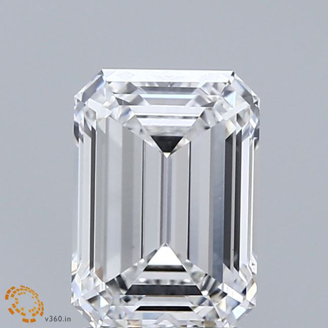 2.02 Carat Emerald Lab Grown Diamond, Excellent Polish, E Color, VVS2 Clarity
