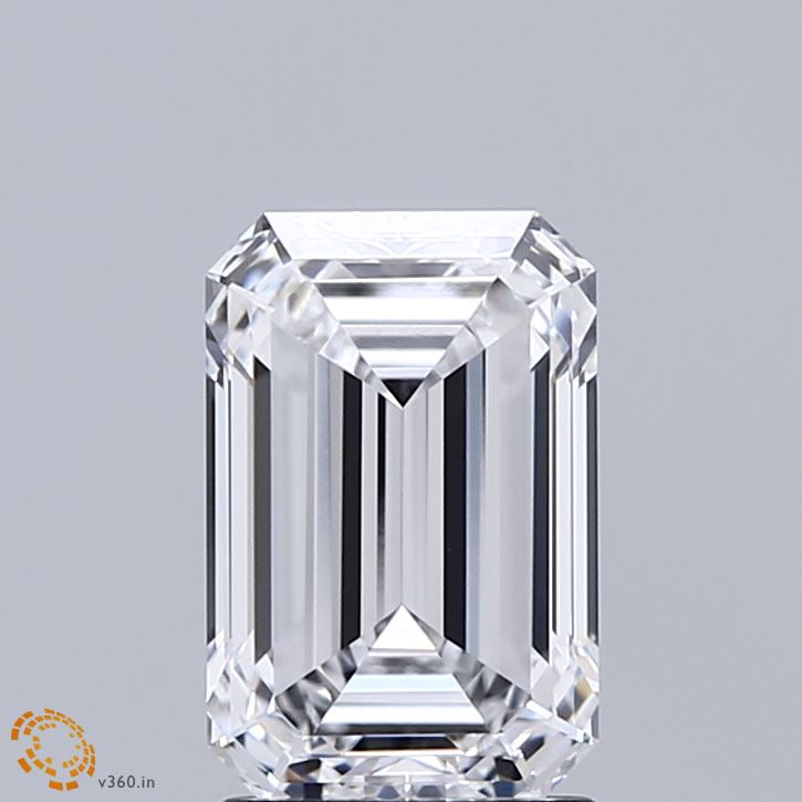 2.03 Carat Emerald Lab Grown Diamond, Excellent Polish, D Color, VVS1 Clarity