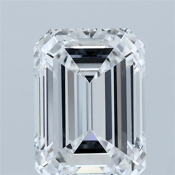 2.03 Carat Emerald Lab Grown Diamond, Excellent Polish, E Color, VVS2 Clarity