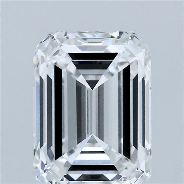 2.04 Carat Emerald Lab Grown Diamond, Excellent Polish, D Color, VVS2 Clarity