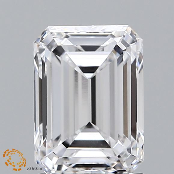 2.05 Carat Emerald Lab Grown Diamond, Excellent Polish, D Color, VVS1 Clarity