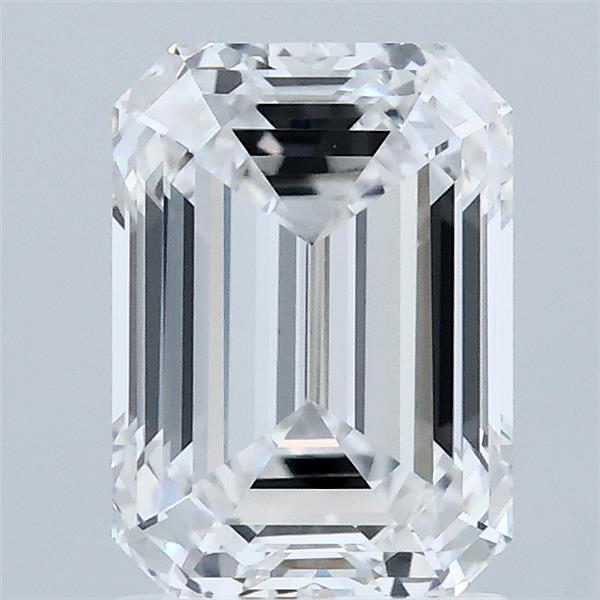 2.05 Carat Emerald Lab Grown Diamond, Excellent Polish, D Color, VVS2 Clarity