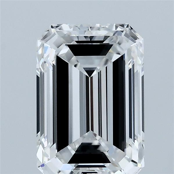 2.05 Carat Emerald Lab Grown Diamond, Excellent Polish, E Color, VVS2 Clarity